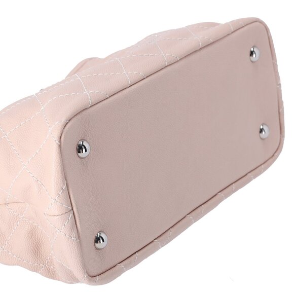 Chanel Small Daily Shopping Tote Caviar Grained Calfskin Quilted Beige - Picture 6 of 10